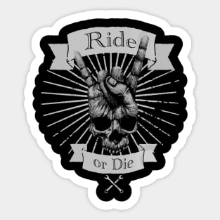 Skull rider greeting Sticker